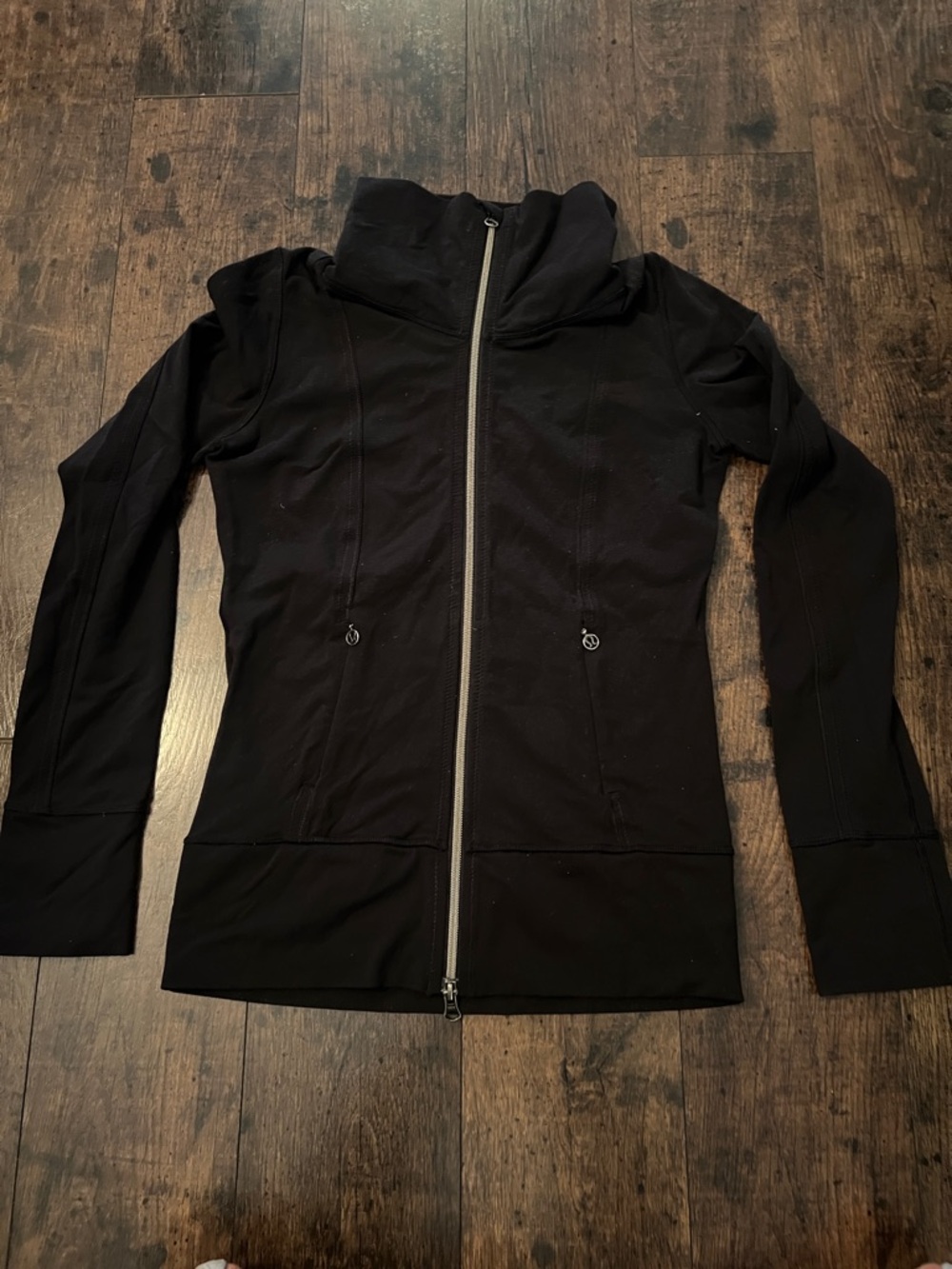 lululemon athletica Daily Yoga Jacket Black Full-Zip Funnel Neck Hoodie